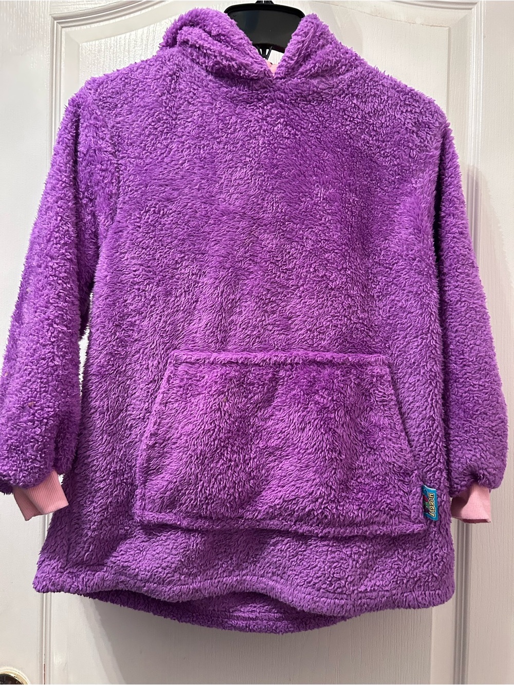 Kids Plush Purple Unicorn Hoodie